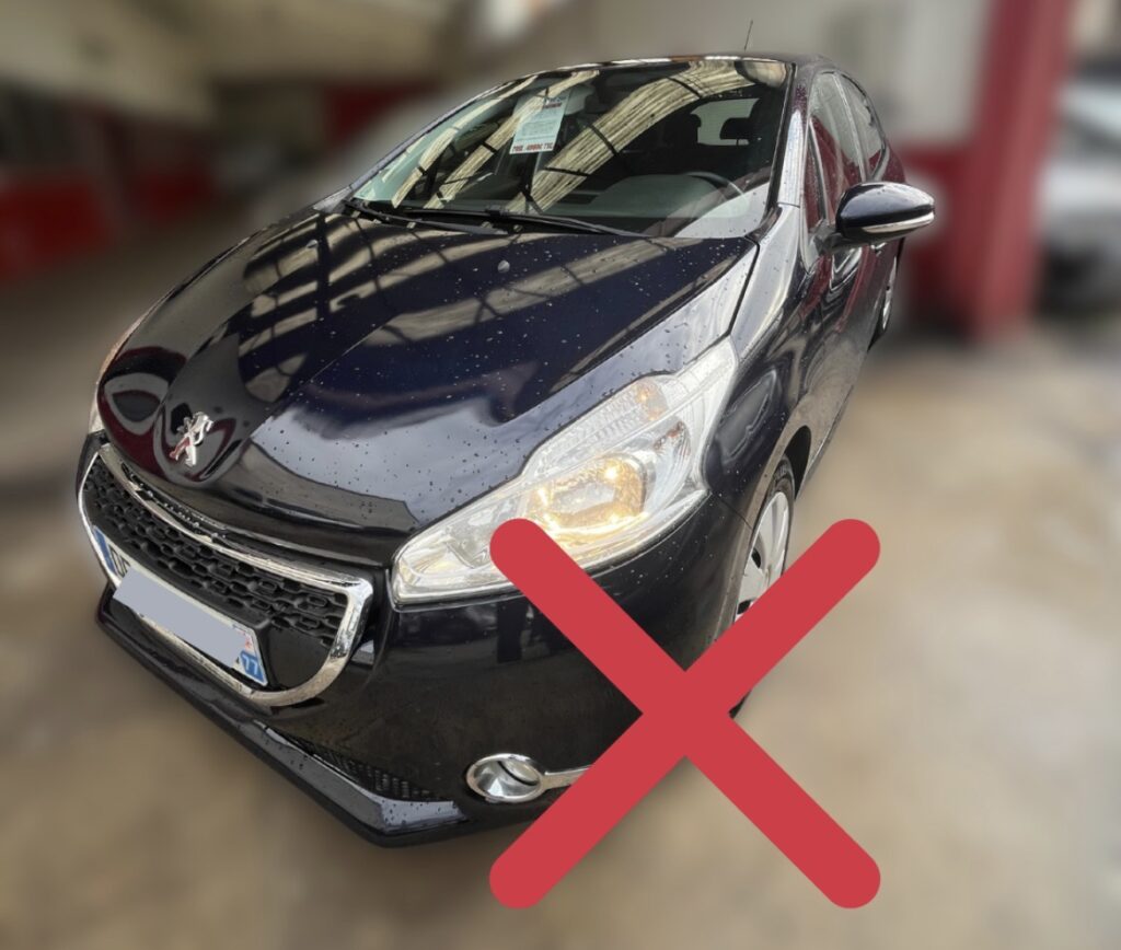 Voiture d’occasion achetée chez un professionnel